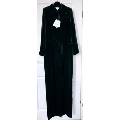 Pre-owned Bottega Veneta Velvet Jumpsuit In Green