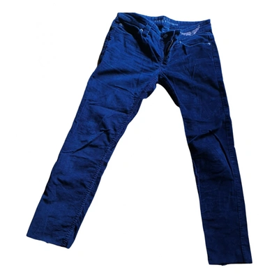 Pre-owned Zadig & Voltaire Straight Pants In Blue