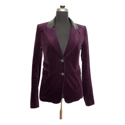 Pre-owned Closed Velvet Blazer In Purple