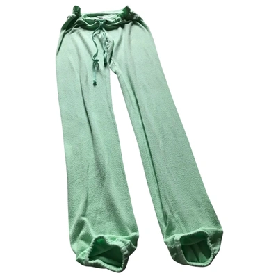 Pre-owned Wildfox Straight Pants In Green