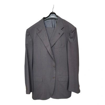 Pre-owned Kiton Suit In Anthracite