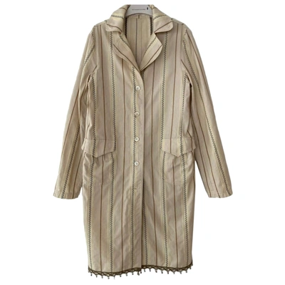 Pre-owned Dorothee Schumacher Coat In Beige