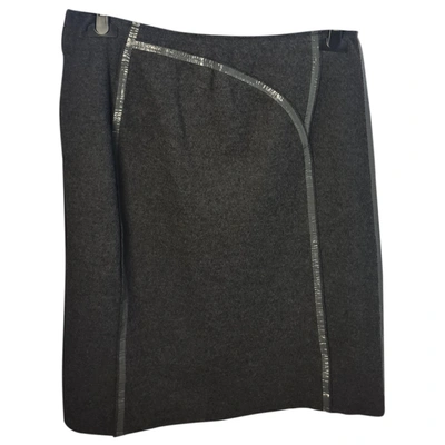 Pre-owned Prada Wool Skirt In Grey