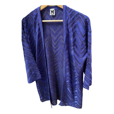 Pre-owned M Missoni Cardi Coat In Blue