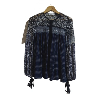 Pre-owned Chloé Silk Blouse In Blue