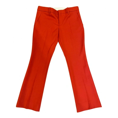 Pre-owned Gucci Wool Trousers In Red