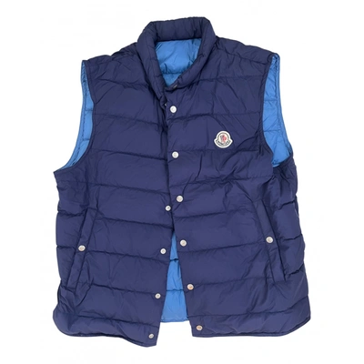 Pre-owned Moncler Vest In Blue