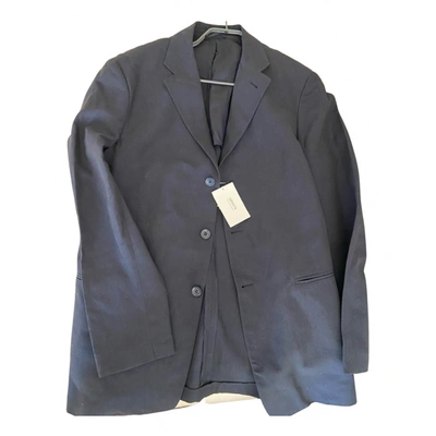 Pre-owned Armani Collezioni Linen Vest In Blue