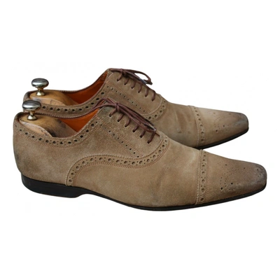 Pre-owned Santoni Lace Ups In Brown