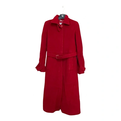 Pre-owned Jigsaw Wool Coat In Red