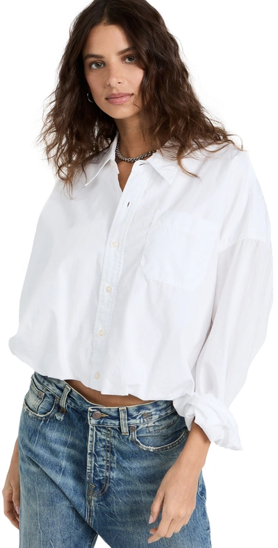 R13 Gathered Hem Shirt White L