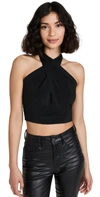 Staud Kai Twist Crop Top In Black