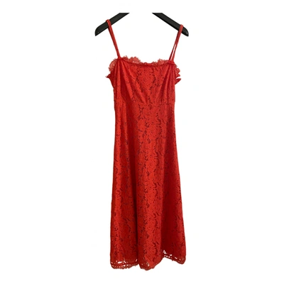 Pre-owned Temperley London Lace Mid-length Dress In Orange