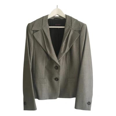 Pre-owned Escada Wool Blazer In Grey