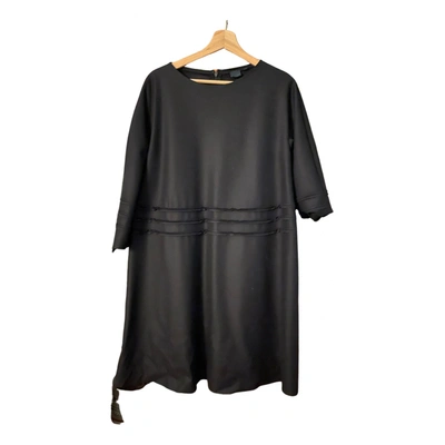 Pre-owned Aspesi Wool Mid-length Dress In Black