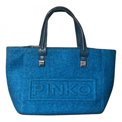 Pre-owned Pinko Wool Handbag In Blue