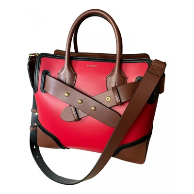 Pre-owned Burberry The Belt Leather Handbag In Red