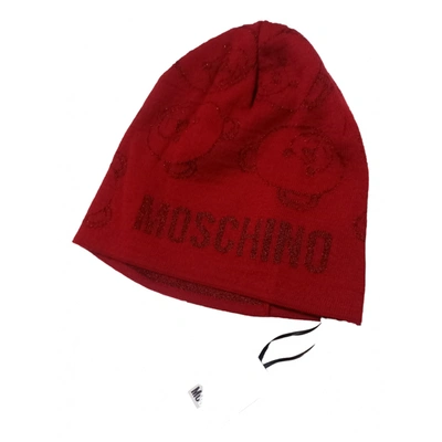 Pre-owned Moschino Wool Cap In Red