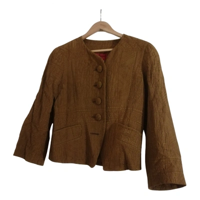 Pre-owned Christian Lacroix Wool Blazer In Camel