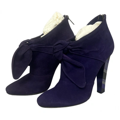 Pre-owned Jimmy Choo Ankle Boots In Purple