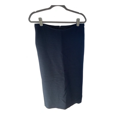 Pre-owned Agnona Wool Maxi Skirt In Black