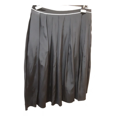 Pre-owned Paul Smith Silk Mid-length Skirt In Black