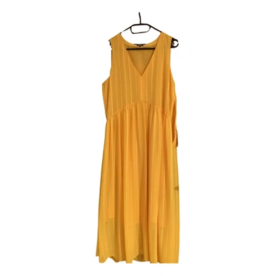 Pre-owned Tommy Hilfiger Maxi Dress In Yellow