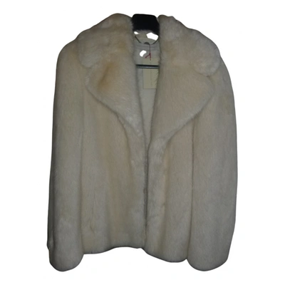 Pre-owned Stella Mccartney Faux Fur Coat In Ecru
