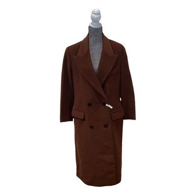 Pre-owned Emporio Armani Wool Coat In Brown