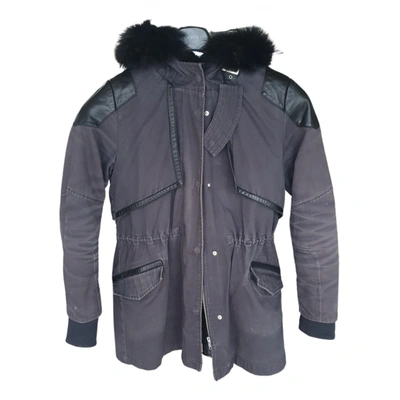 Pre-owned Maje Parka In Blue