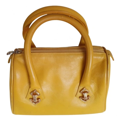 Pre-owned Valentino Garavani Leather Handbag In Yellow