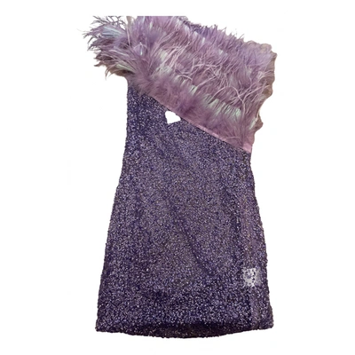 Pre-owned Bronx And Banco Glitter Mini Dress In Purple
