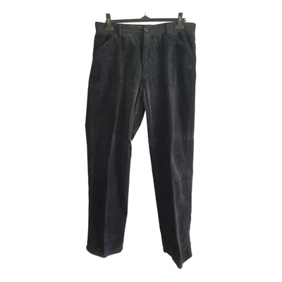 Pre-owned Lanvin Velvet Trousers In Grey