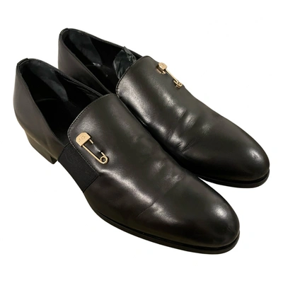 Pre-owned John Galliano Leather Flats In Black