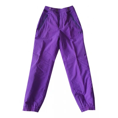 Pre-owned Fila Trousers In Purple