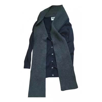 Pre-owned Acne Studios Wool Cardi Coat In Navy