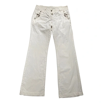 Pre-owned Weber Straight Pants In White