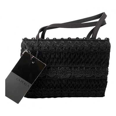 Pre-owned La Perla Glitter Handbag In Black