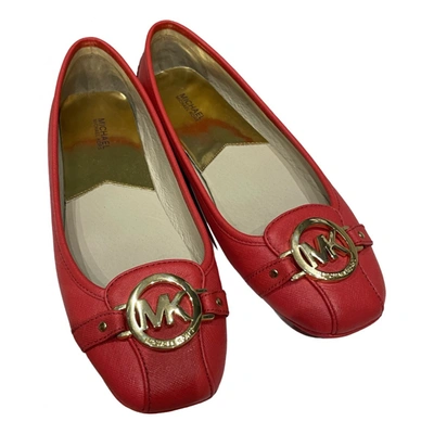 Pre-owned Michael Kors Ballet Flats In Orange