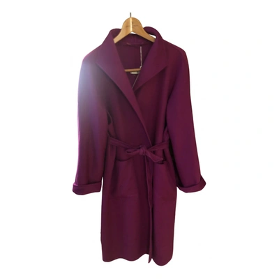 Pre-owned Max Mara Atelier Cashmere Coat In Purple