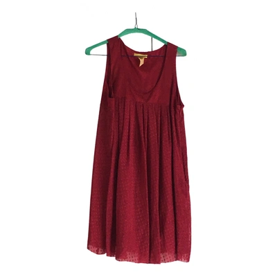 Pre-owned Catherine Malandrino Silk Mid-length Dress In Red