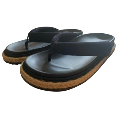 Pre-owned James Perse Flip Flops In Black