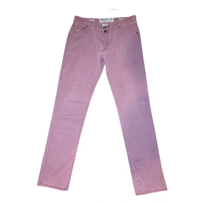 Pre-owned Jacob Cohen Straight Jeans In Pink