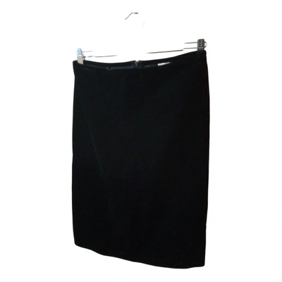 Pre-owned Armani Jeans Velvet Mini Skirt In Black