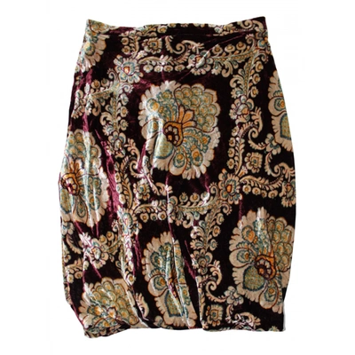 Pre-owned Moschino Cheap And Chic Silk Mid-length Skirt In Brown