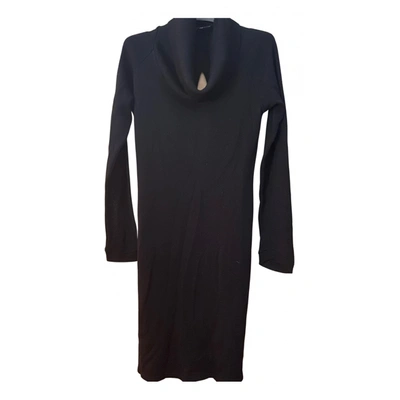 Pre-owned Cristinaeffe Wool Mid-length Dress In Black