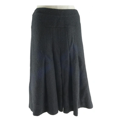 Pre-owned Chanel Wool Skirt In Grey