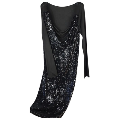 Pre-owned Donna Karan Cashmere Mid-length Dress In Black