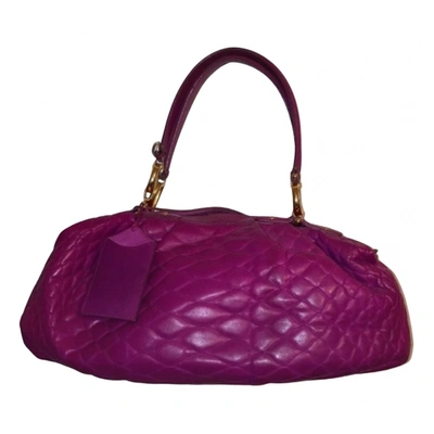 Pre-owned Ermanno Scervino Leather Handbag In Purple