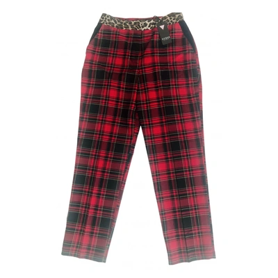 Pre-owned Guess Trousers In Red